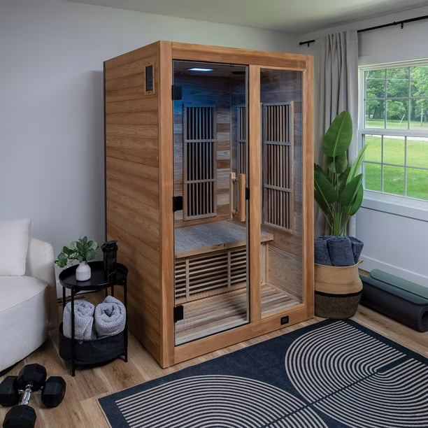 Indoor sauna installation in Palo Alto home